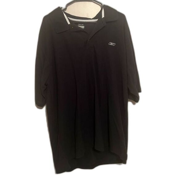 Reebok Mens Polo Black and White - Picture 1 of 4